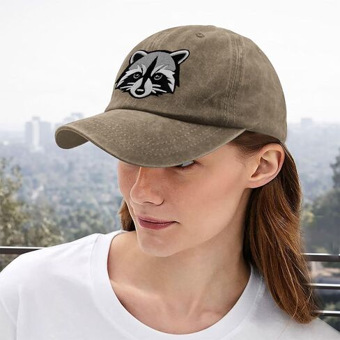 Nuanua Funny Raccoon Embroidered Dad Hat for Animal Lovers Trash Panda Gifts for Father Son in Saudi Arabia