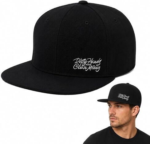 Dirty Hands Make Clean Money Snapback Hat for Men Funny Black Baseball Cap Women Adjustable Dad Hat Fashion Trucker Hat for Summer in Saudi Arabia