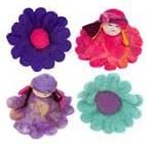 Hand Felted Colorful Flower Fairies - Set of 4 - Global Groove in Saudi Arabia