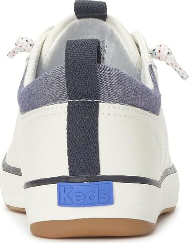Keds Women's Center Iii Slip On Fashion Sneaker, Snow White/Navy Leather, 8 in Kuwait