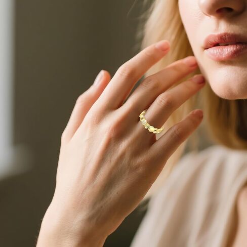 YAFEINI Bee Rings Sterling Silver Honey Adjustable Rings Bee Christmas Jewelry for Women in Kuwait