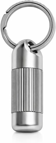 Titanium Keychain Pill Holder, Mini Pill Case for Travel, Small Metal Pill Organizer, Portable & Waterproof Mini Pill Holder with Keyring- Tiny in Saudi Arabia