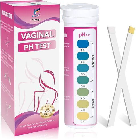 75-Count Vaginal pH Test Strips – At-Home Feminine Wellness Kit for Monitoring Balance, Yeast Infection & BV, Providing Accurate Results for Women in Saudi Arabia