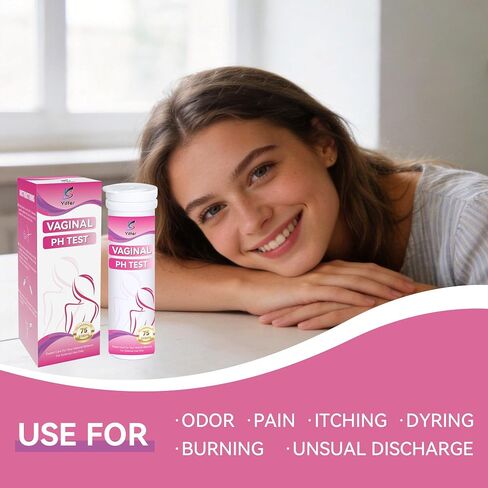 75-Count Vaginal pH Test Strips – At-Home Feminine Wellness Kit for Monitoring Balance, Yeast Infection & BV, Providing Accurate Results for Women in Saudi Arabia