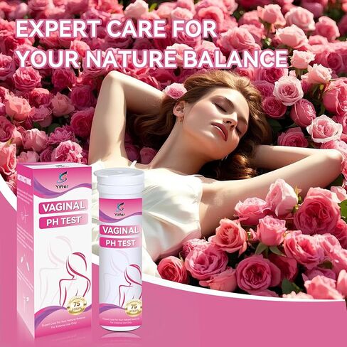 75-Count Vaginal pH Test Strips – At-Home Feminine Wellness Kit for Monitoring Balance, Yeast Infection & BV, Providing Accurate Results for Women in Saudi Arabia