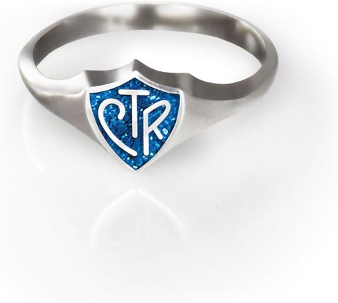 Ringmasters Blue Sparkle CTR LDS CTR Ring اختر خاتم الإيمان الصحيح | مجوهرات تذكار LDS in Kuwait