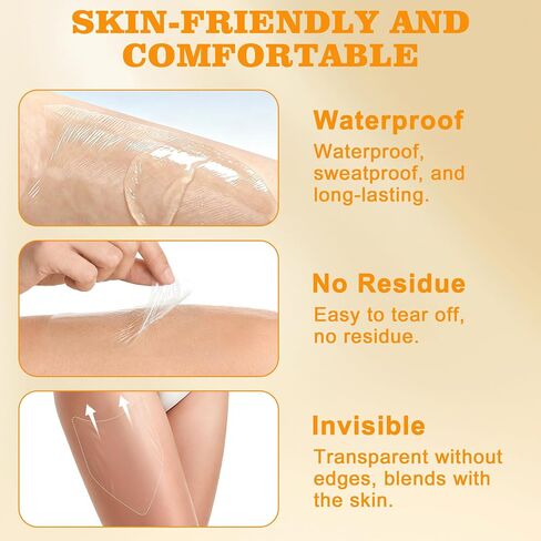 Thigh Lift Tape for Women, Transparent Invisible Firming Patches, Anti-Friction Thigh Tape for Sagging Skin, Disposable Waterproof & Sweatproof Body Patch for Legs, Arms & Stomach, 1BOX in Saudi Arabia