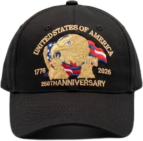 Baseball Cap USA 250th Anniversary 1776-2026 Embroidered Eagle Liberty Hat Adjustable Casual Hat for Men Women in Saudi Arabia