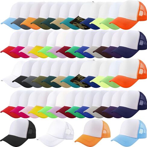 54 Pcs Kids Trucker Hats Bulk Sublimation Trucker Cap Blank Baseball Hats Summer Ball Cap for Boys Girls Outdoor Sports in Kuwait