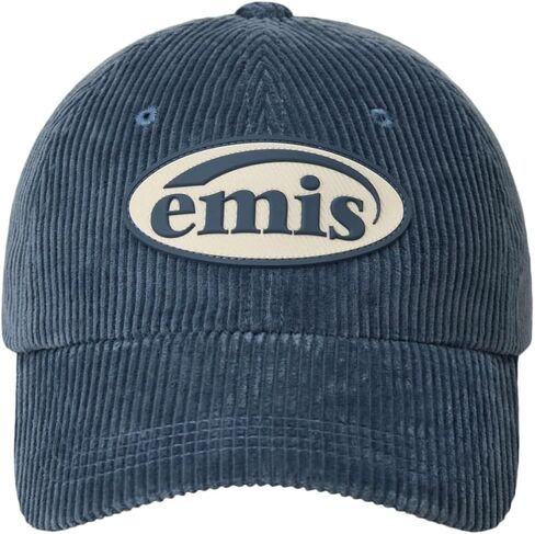 Corduroy Baseball Cap Logo Adjustable Unisex Casual Streetwear Hat Ash Blue in Saudi Arabia