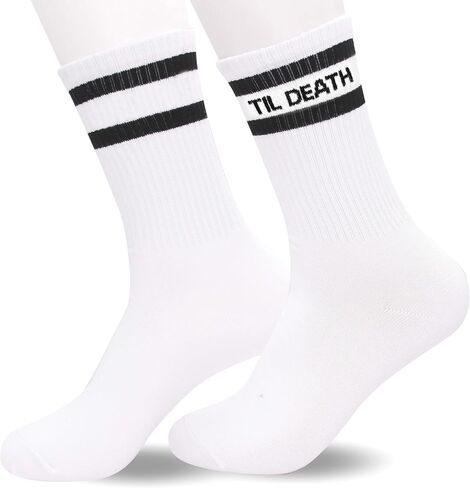Til Death - Novelty Socks Gifts for Wedding, Proposal - Wedding Vows Socks - Bachelor Party Gifts - Bride Team.(076) in Kuwait