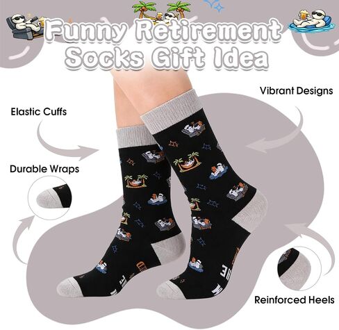 Funny Retirement Gifts for Men Women Humorous Gifts for Boss Dad Grandpa Colleague Coworker Leaving Goodbye Retirement Gifts Socks for Retirement Party Birthday Retired Christmas Stocking Stuffers in Saudi Arabia