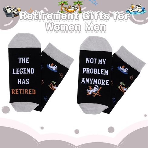 Funny Retirement Gifts for Men Women Humorous Gifts for Boss Dad Grandpa Colleague Coworker Leaving Goodbye Retirement Gifts Socks for Retirement Party Birthday Retired Christmas Stocking Stuffers in Saudi Arabia