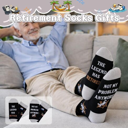 Funny Retirement Gifts for Men Women Humorous Gifts for Boss Dad Grandpa Colleague Coworker Leaving Goodbye Retirement Gifts Socks for Retirement Party Birthday Retired Christmas Stocking Stuffers in Saudi Arabia