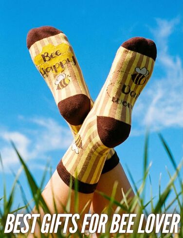 InnoBeta Bee Gifts for Women, Gifts for Bee Lovers, One Size Crew Socks in Kuwait