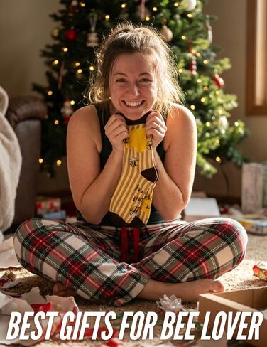 InnoBeta Bee Gifts for Women, Gifts for Bee Lovers, One Size Crew Socks in Kuwait