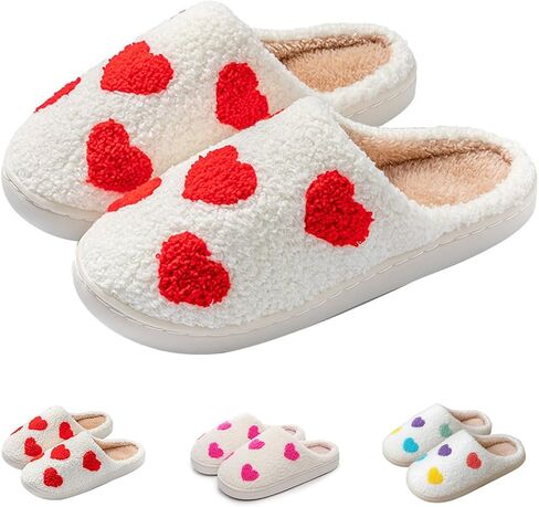 شباشب نسائية على شكل قلب، شباشب لطيفة للزوجين مع رغوة الذاكرة، أحذية منزلية مريحة ودافئة وغير قابلة للانزلاق in Kuwait