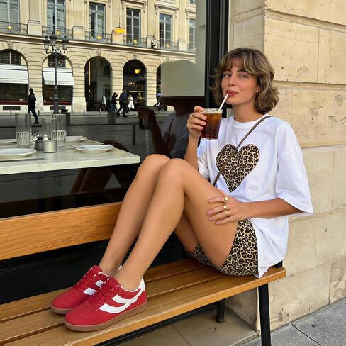 أحذية Tigeridea الرياضية للنساء برباط سهلة الارتداء كاجوال مريحة للمشي أحذية رياضية نسائية أنيقة مقاس 6-11 in Kuwait