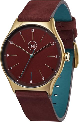one 14 - Gold Case, Burgundy Dial, Burgundy Leather in Kuwait