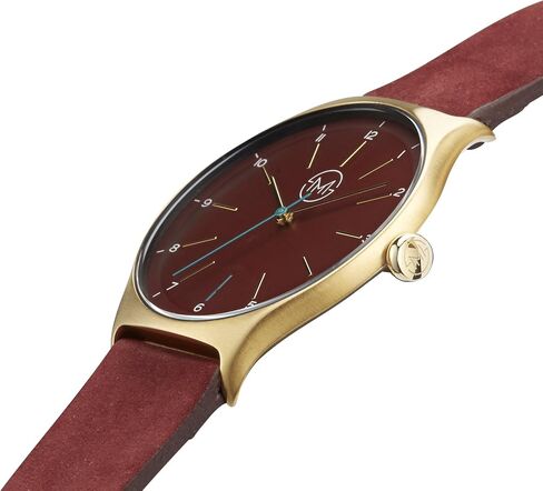 one 14 - Gold Case, Burgundy Dial, Burgundy Leather in Kuwait
