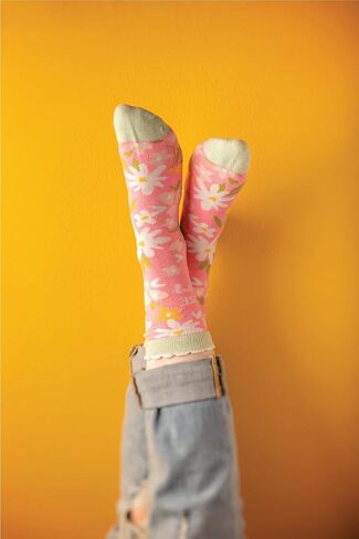 Karma Blue Pink Crew Socks - Cute and Funny Socks for Women - Bright and Colorful Designs - One Size Fits Most - Mahjong in Saudi Arabia