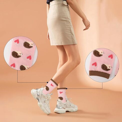 Hedgehog Gifts for Women and Girls Cute Funny Hedgehog Lovers Themed Accessories Socks Presents Christmas Stocking Stuffers Birthday Xmas White Elephant Galentines Graduation Valentines Gifts in Saudi Arabia