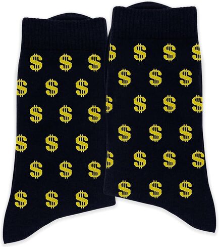 Witty Money-Print Novelty Socks - Fun Finance-Themed Gift, Birthday/Office Gag Present.(084) in Saudi Arabia