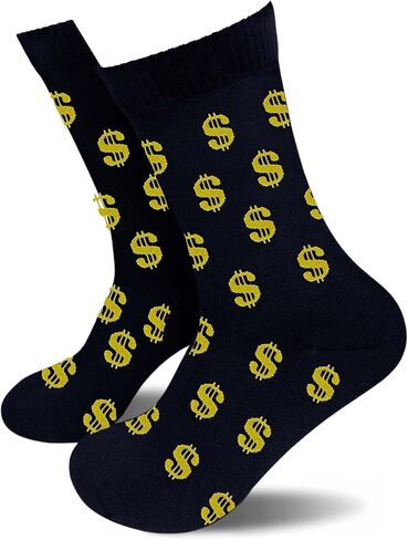 Witty Money-Print Novelty Socks - Fun Finance-Themed Gift, Birthday/Office Gag Present.(084) in Saudi Arabia