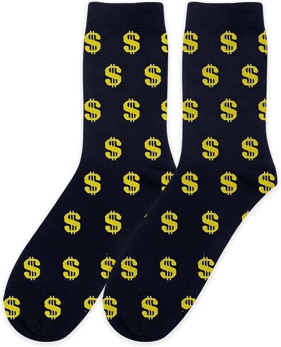 Witty Money-Print Novelty Socks - Fun Finance-Themed Gift, Birthday/Office Gag Present.(084) in Saudi Arabia