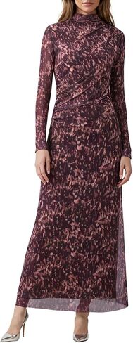 OctMoon Women’s Long Sleeve Maxi Dress Mesh High Neck Bodycon Evening Dress for Fall Cocktail Party Outfits in Saudi Arabia