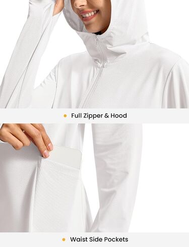 Rdruko Women's Swimsuit Cover Ups UPF 50+ Sun Protection Long Jacket Lightweight SPF Hoodie Beach Cover Ups for Women in Kuwait