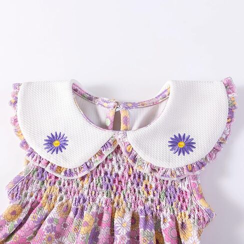 Hongshilian Toddler Girls' Casual Summer Dresses Cute Cartoon Patterned Sundresses Size 2-7 Years in Saudi Arabia