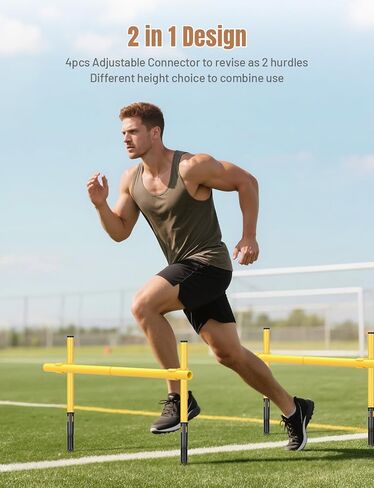 GHB Agility Poles 6 Pack 6ft Sports Soccer Training Poles,Detachable Speed Training Equipment Football Accessories in Kuwait