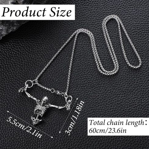 Skull Car Hanging Ornament, Skeleton Rear View Mirror Accessory Gothic Rearview Mirror Charms Car Accessories Halloween Daily Decor for Men Women in Kuwait