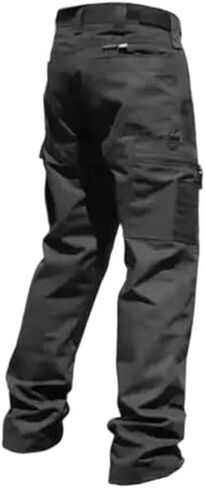 Men's Utility Cargo Pants Multi Pocket Loose Fit Straight Leg Outdoor Hiking Fishing Work Pants in Kuwait