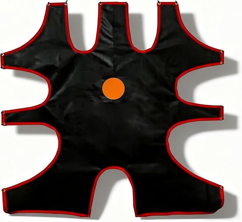 6x6FT Lacrosse Backstop – Black Shooting Target with 12 Bungee Cords & 9 Throwing Aids | Fits Standard Goals | Practice & Training Equipment in Kuwait