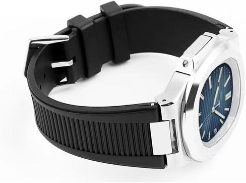 25mm Notch Interface Rubber Silicone Watch Band Strap Replacement for Patek Philippe Nautilus Watch in Saudi Arabia