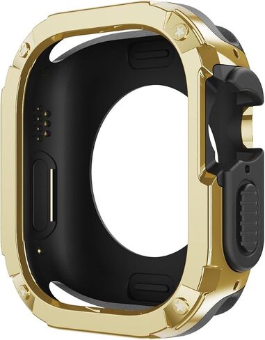 2 in 1 Case for Apple Watch Series 8/7/SE/6/5/4 Ultra 41mm 45mm 40mm 44mm 49mm TPU PC Shockproof Protector Bumper for iwatch(Black,41mm) in Saudi Arabia
