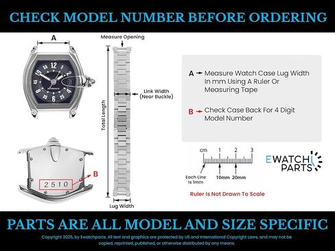 رابط ساعة Ewatchparts 18 ملم متوافق مع بريتلينغ بايلوت كرونومات كروسويند 300A 301A 303A 350A 351A 356A in Kuwait