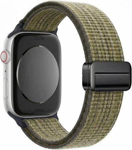 Nylon Woven Watch Strap for iWatch Series 42/44/45/49mm (S10 46), Stainless Steel Adapter, Soft Universal Sport Loop Band for Men Women in Saudi Arabia