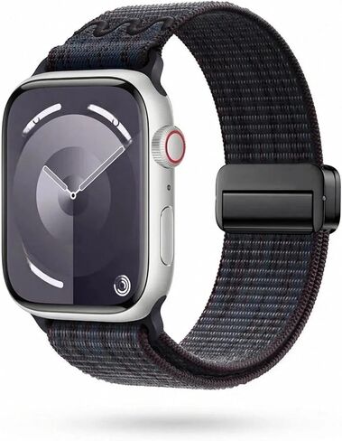 حزام ساعة منسوج من النايلون لسلسلة iWatch 42/44/45/49 ملم (S10 46)، محول من الفولاذ المقاوم للصدأ، سوار رياضي عالمي ناعم للرجال والنساء in Kuwait