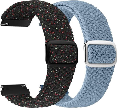 19mm Nylon Braided Band Compatible with Willful/YAMAY/Lintelek/Letsfit/LETSCOM ID205 ID205L ID205G ID205S ID205U, Quick Release Adjustable Straps for GRV FC1/FC5 in Saudi Arabia