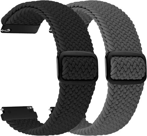 19mm Nylon Braided Band Compatible with Willful/YAMAY/Lintelek/Letsfit/LETSCOM ID205 ID205L ID205G ID205S ID205U, Quick Release Adjustable Straps for GRV FC1/FC5 in Saudi Arabia