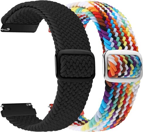19mm Nylon Braided Band Compatible with Willful/YAMAY/Lintelek/Letsfit/LETSCOM ID205 ID205L ID205G ID205S ID205U, Quick Release Adjustable Straps for GRV FC1/FC5 in Saudi Arabia