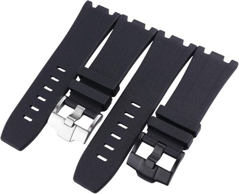 28mm Watch Strap Compatible with Audemars Piguet AP Royal Oak Offshore 15703(Men's style) 15710 26170 26176 26237 26470 26703 Rubber Band Replacement for men Silicone wirst watchband and women Bracelet in Kuwait