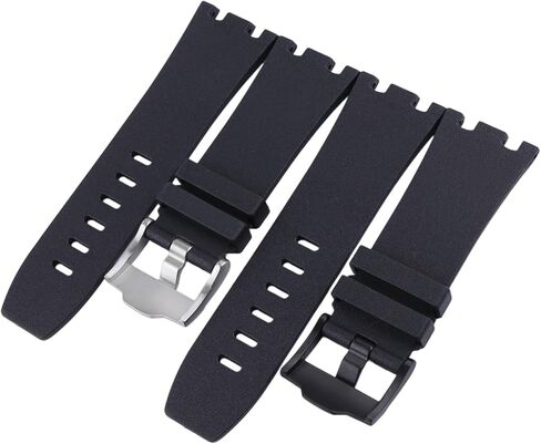 28mm Watch Strap Compatible with Audemars Piguet AP Royal Oak Offshore 15703(Men's style) 15710 26170 26176 26237 26470 26703 Rubber Band Replacement for men Silicone wirst watchband and women Bracelet in Kuwait
