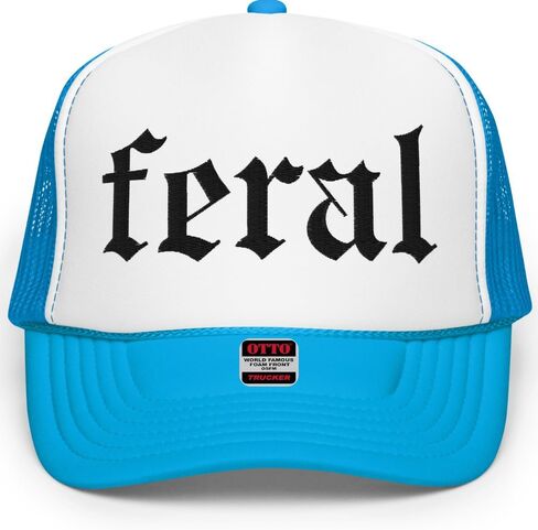 قبعة NX Feral المطرزة ذات الشكل المنحني الإسفنجي لسائقي الشاحنات ذات التاج العالي قابلة للتعديل in Kuwait