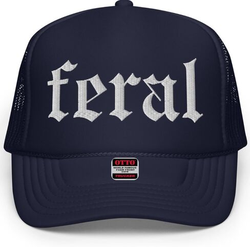 قبعة NX Feral المطرزة ذات الشكل المنحني الإسفنجي لسائقي الشاحنات ذات التاج العالي قابلة للتعديل in Kuwait