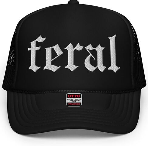 قبعة NX Feral المطرزة ذات الشكل المنحني الإسفنجي لسائقي الشاحنات ذات التاج العالي قابلة للتعديل in Kuwait