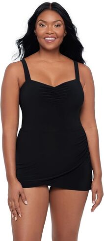 Trimshaper Women's Tummy Control Laura Swimdress with Sweetheart Neckline and Molded Cups in Saudi Arabia